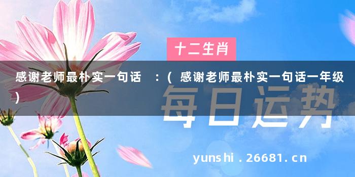 感谢老师最朴实一句话 :(感谢老师最朴实一句话一年级)
